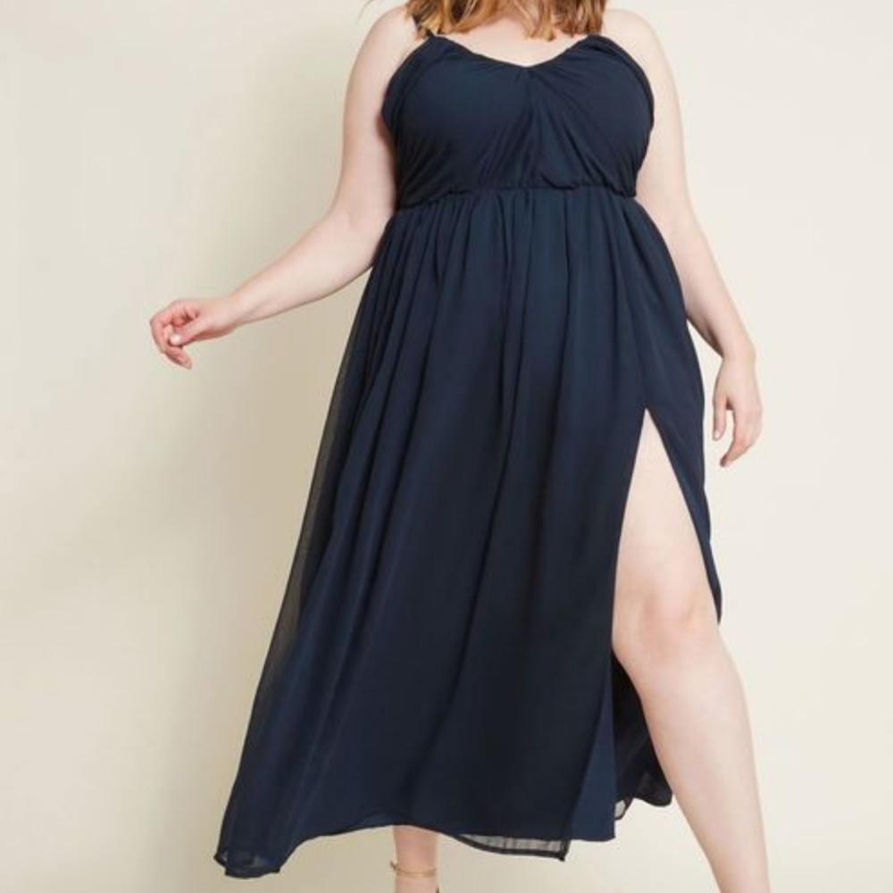 Navy Modcloth maxi dress NWOT